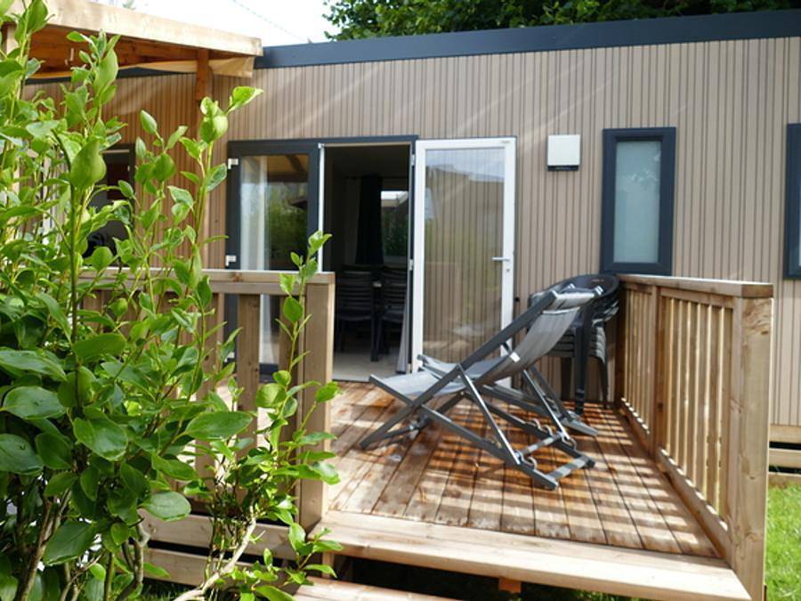 Camping La Corniche - Mobilheim 6 personen - Familie - 3 Schlafzimmer - Fernseher - Lv in Plozévet, Côte de Cornouaille