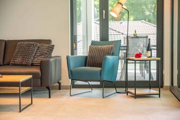 Ferienwohnung für 6 Personen, mit Garten und Ausblick sowie Sauna und Seeblick, mit Haustier in Garz