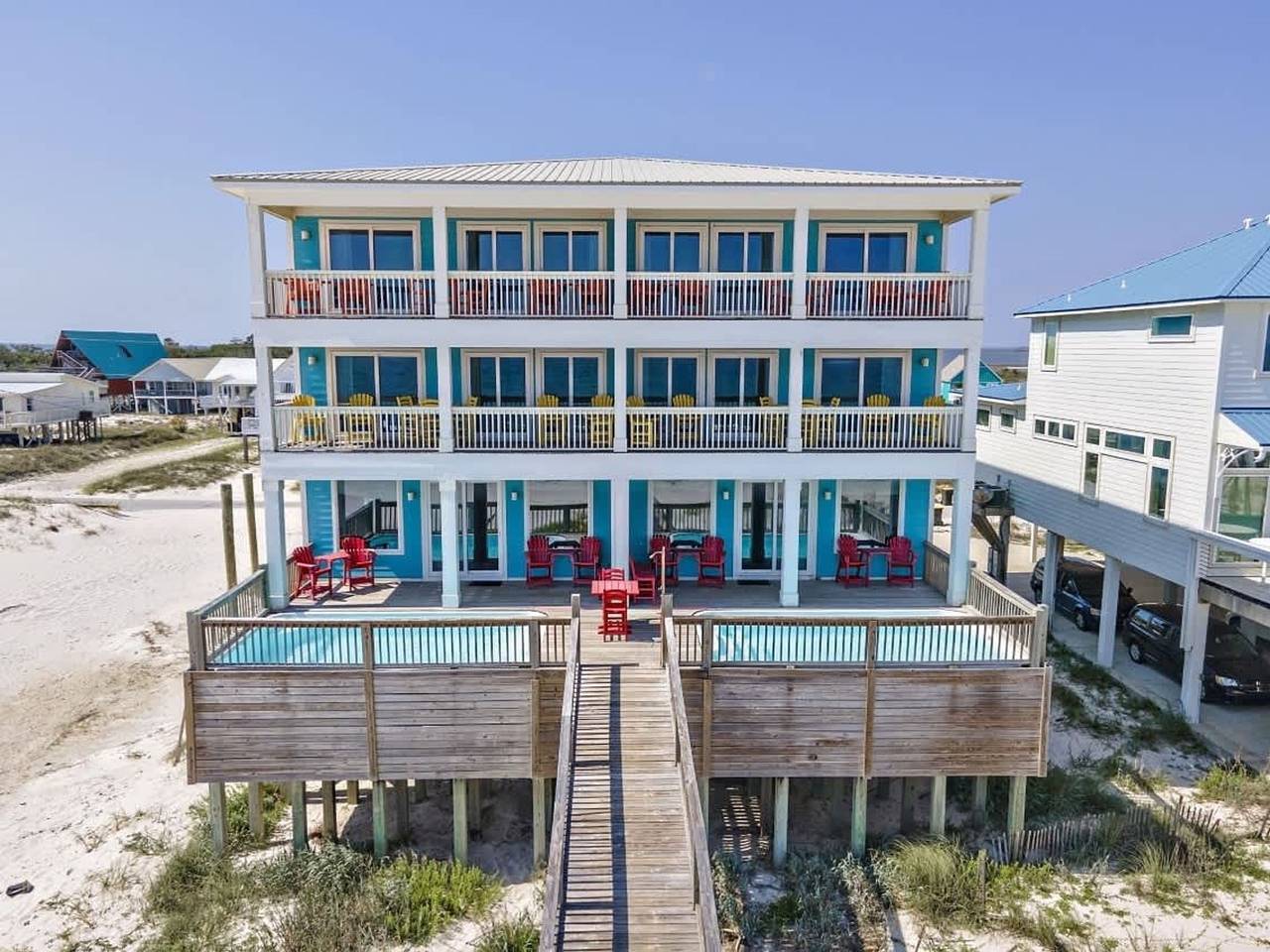 Beachfront 5Bed Easybreezy West in Fort Morgan, Mobile Bay