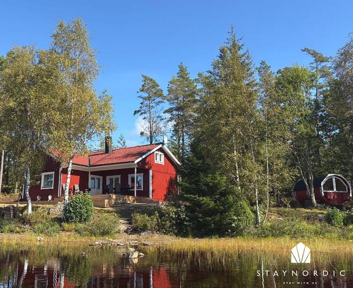 Ferienhaus für 8 Personen, mit Sauna und Terrasse sowie Seeblick und Garten, mit Haustier - 1