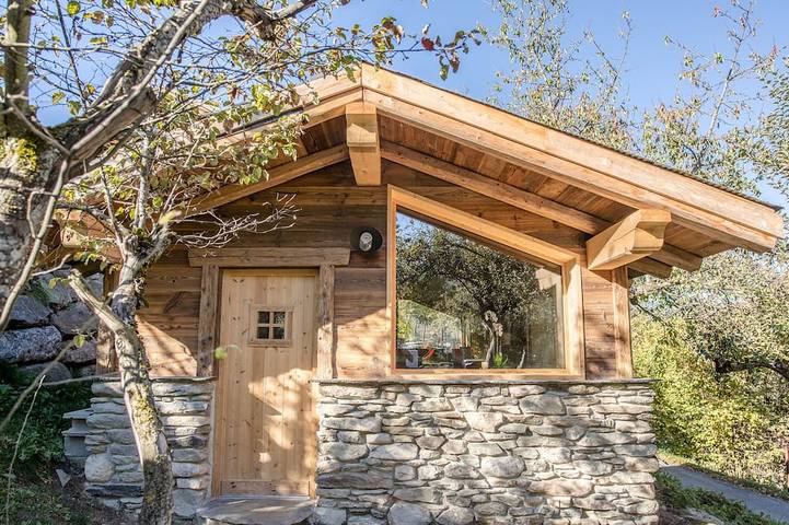 Maison de campagne pour 2 personnes, avec jacuzzi et jardin à Courchevel