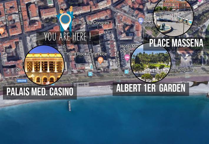 Gîte pour 2 personnes, avec balcon dans Casino Du Palais De La Mediterranee - 3