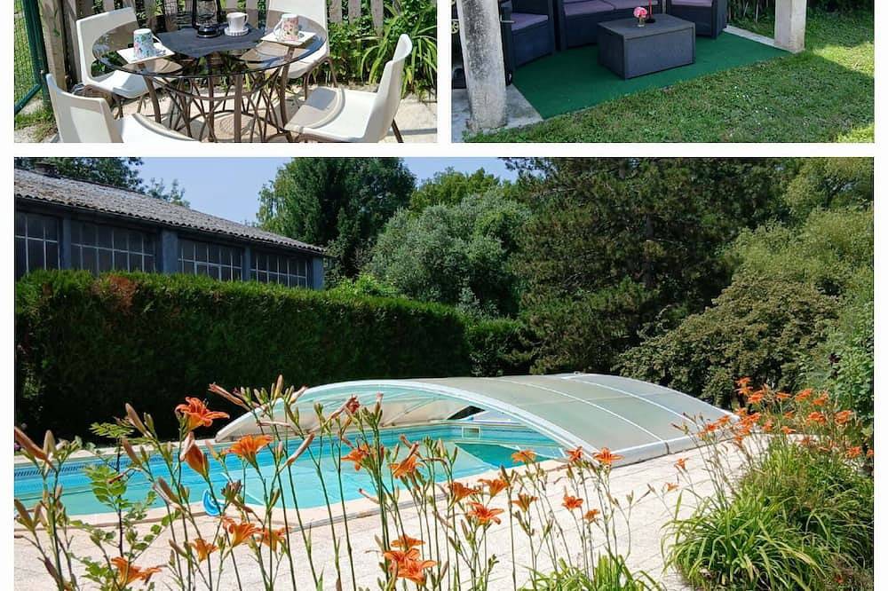 Well-equipped gîte with swimming pool, large garden, garden furniture x2, barbecue, in Saint-Jean-d'Angély, Saint-Jean-d'Angély region