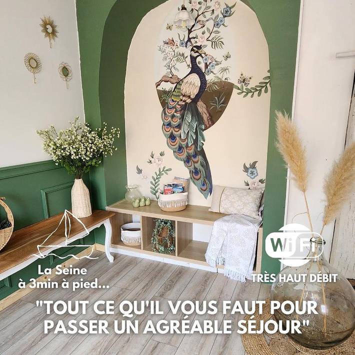 Gîte pour 3 personnes, avec terrasse à Caudebec-en-Caux