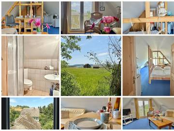 Ferienwohnung für 2 Personen, mit Ausblick und Garten sowie Balkon in Middelhagen