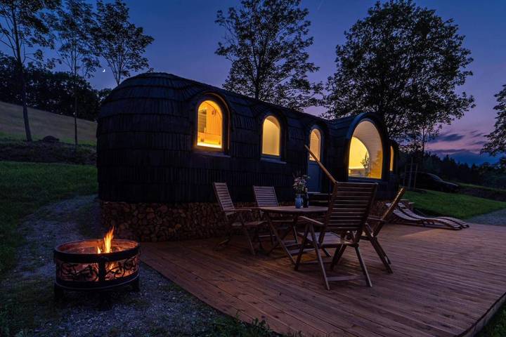 Zelt für 2 Personen, mit Sauna und Garten sowie Ausblick in Tschechien - 4