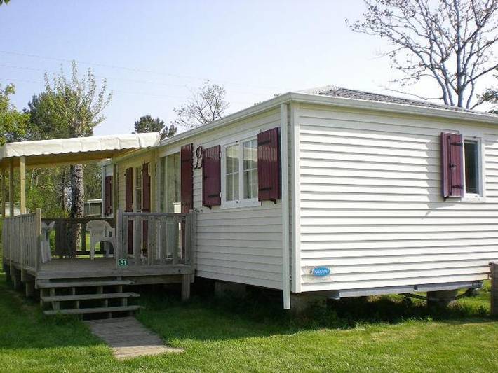 Camping Entre Terre et Mer  - Mobilheim 4 personen - Mobilheim Privilège (2 Zimmer) in Pont-Scorff, Côte des Mégalithes