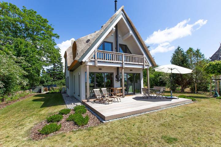 Luxus-Ferienhaus für 6 Personen, mit Sauna und Garten sowie Ausblick