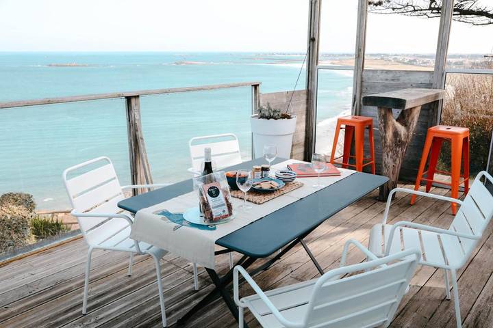 Gîte pour 4 personnes, avec Balcon ainsi que Terrasse et Jardin dans Plage Zorn