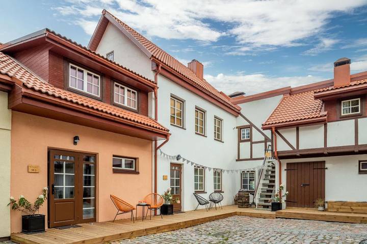 Apartament wakacyjny dla 2 osób, z taras i widok w Kłajpeda