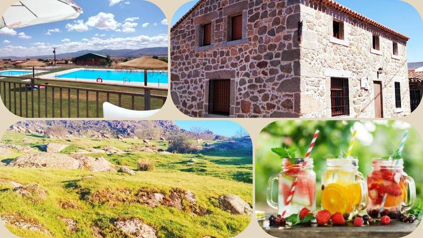 Country House 'Casa Rural El Robledo' with Private Terrace and Private Garden in Muñotello, Ávila Region