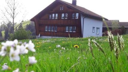 Gîte pour 3 personnes, avec terrasse ainsi que vue et jardin à Appenzell