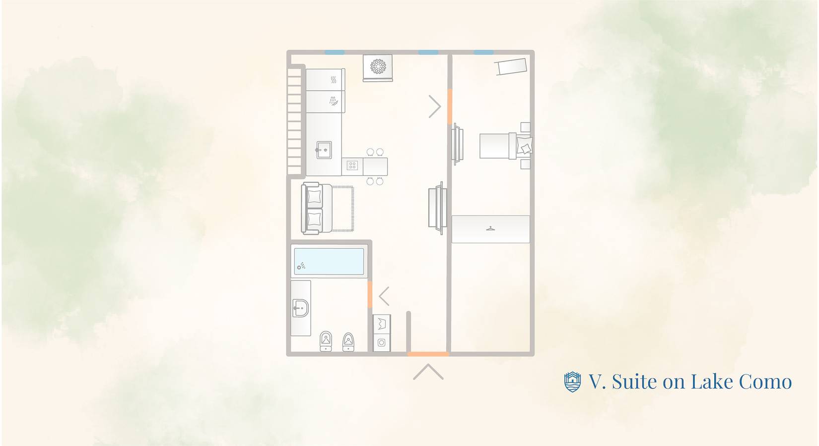 Entire apartment, V. Suite on Lake Como in Como, Lake Como