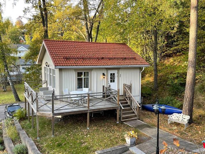 Ferienwohnung für 4 Personen, mit Balkon und Terrasse sowie Garten und Ausblick in Tyresö
