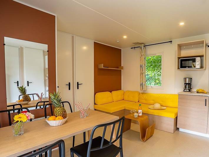 Camping Les Ballastières - Vosges du Sud - Mobilheim 6 personen - Komfort 3 Zimmer am Wasserrand in Champagney, Regionaler Naturpark Belchen der Vogesen