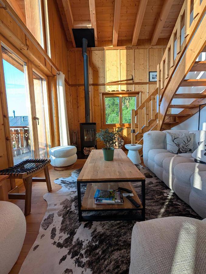 Bauernhof für 8 Personen, mit Balkon und Garten sowie Ausblick