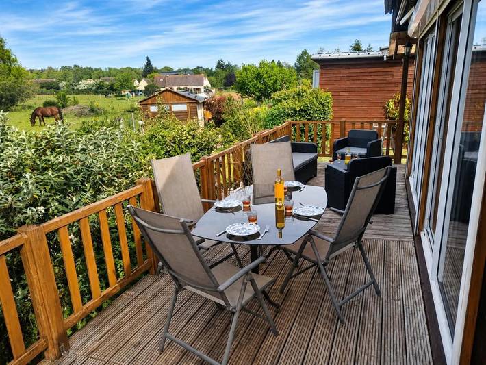 Chalet pour 5 personnes, avec Balcon et Terrasse ainsi que Jardin et Vue