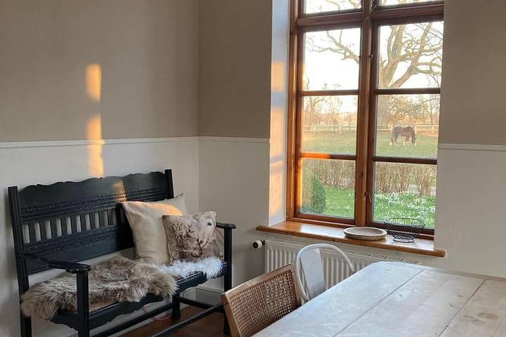 Ferienunterkunft \"Verwalterhaus\" mit Blick auf die Pferdeweide -Gut Wittmoldt- in Wittmoldt, Südliche Ostseeküste