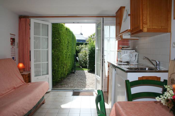 Studio pour 2 personnes, avec Terrasse et Jardin
