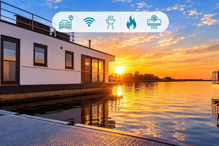 Ferienhaus für 5 Personen, mit Terrasse und Seeblick sowie Ausblick in Ribnitz