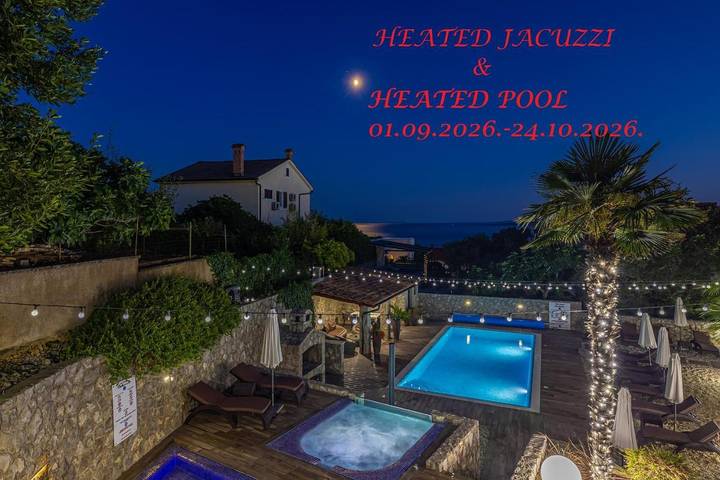 BnB für 4 Personen, mit Balkon und Terrasse sowie Whirlpool und Garten auf Krk
