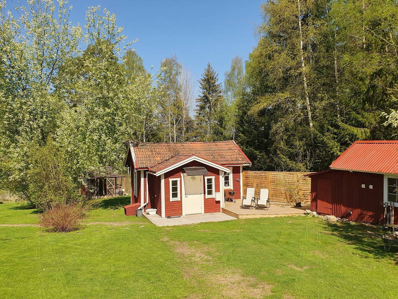 Hütte oberhalb von Falu Gruva mit Holzofensauna in Falun, Dalarna
