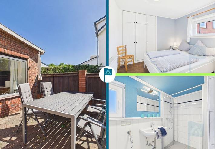 Bungalow für 5 Personen, mit Garten und Terrasse sowie Ausblick auf Föhr