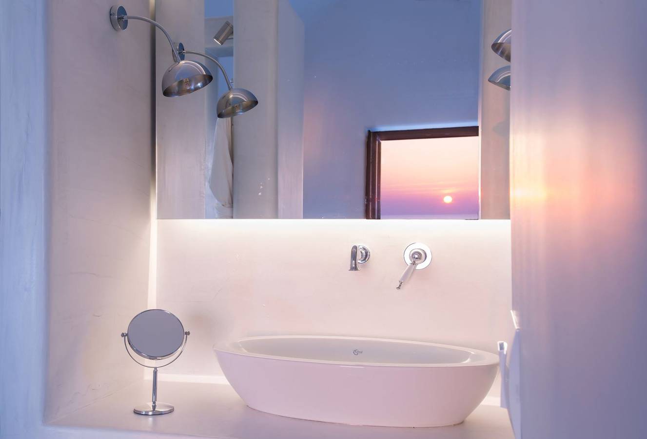 Luxury Santorini Villa | Villa Pori Blanca Master Suite | Private Pool & Stunning Sea View | Near Pori Beach in Santorini