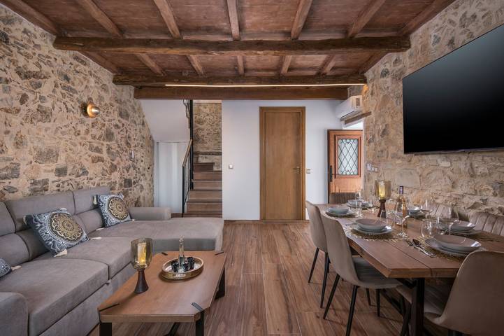 Maison de vacances pour 6 personnes avec balcon in Région de la Canée