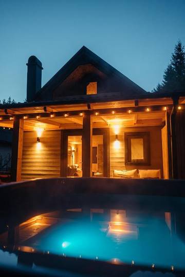 Chalet für 4 Personen, mit Garten und Whirlpool sowie Pool in Ungarn