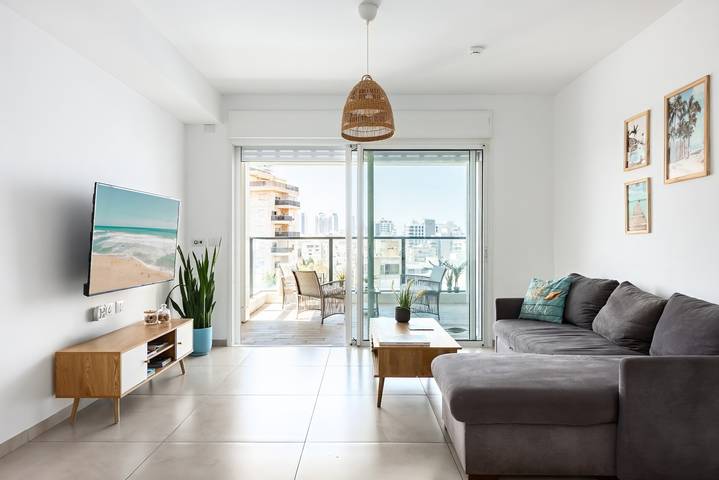 Gîte pour 6 personnes, avec balcon à Netanya - 4