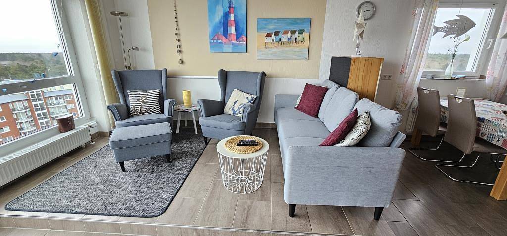 Ferienwohnung für 4 Personen, mit Sauna und Balkon sowie Meerblick und Balkon/Terrasse, kinderfreundlich in Sahlenburg - 4