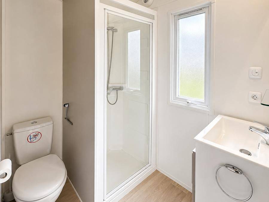 Camping Sites et Paysages - Camping de la Baie - Stacaravan 2 personen - Privilège 1 slaapkamer - Onoverdekt terras - 21 m2, foto 7