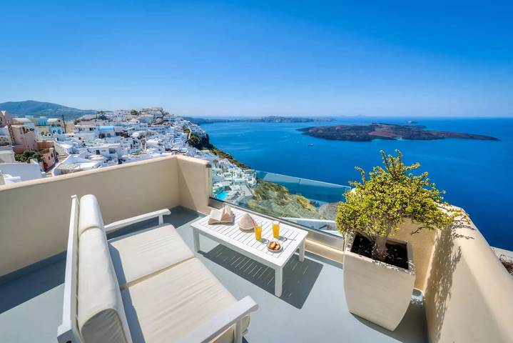 Villa pour 2 personnes, avec terrasse et vue sur l’océan dans Firostefani - 4