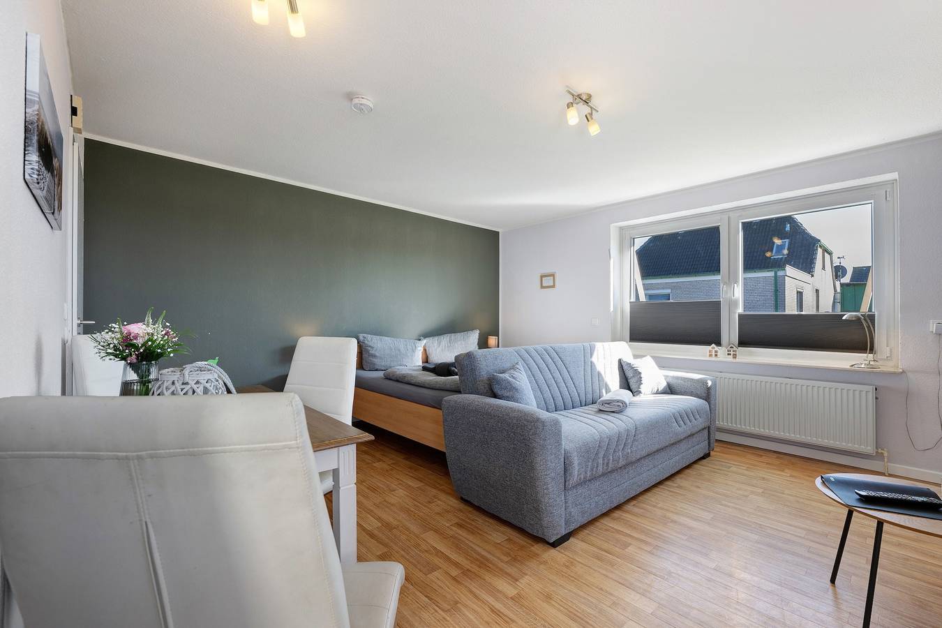 Studio entier, Studio 'Ferienwohnung Friesenkoje' avec terrasse privée, jardin partagé et Wi-Fi in Nordstrand (Municipality), Nordseeküste
