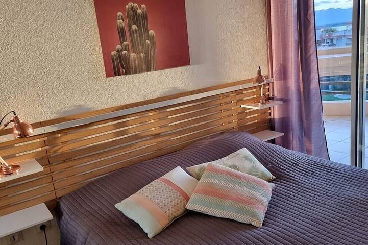 Appartement entier, Appartement face Mer et Plage avec vue sur Etang et Montagne in Canet-en-Roussillon, Côte d'Améthyste