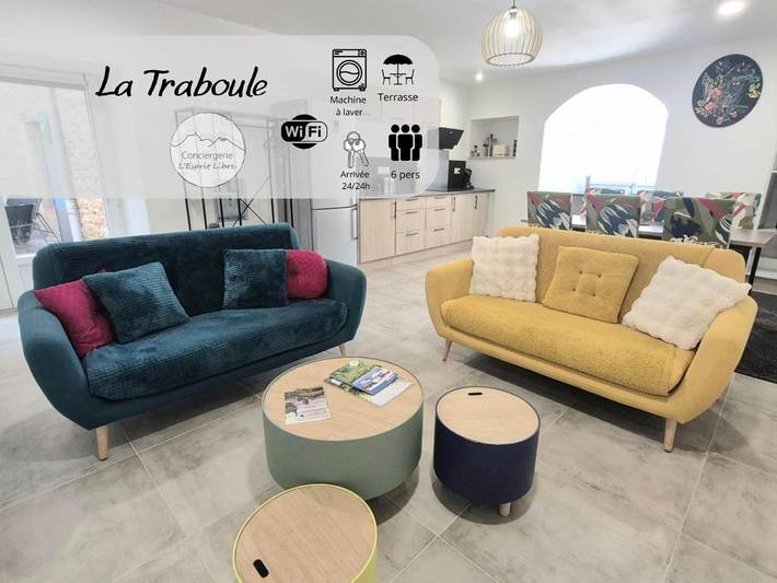 Location de vacances pour 6 personnes, avec terrasse à Saint-Germain-Lembron