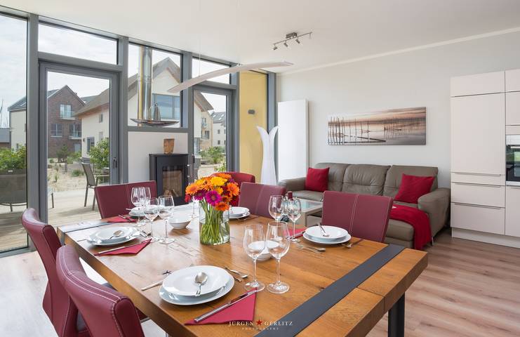 Ferienhaus mit Meerblick für 6 Personen, mit Sauna und Terrasse sowie Seeblick und Ausblick in Heiligenhafen - 3