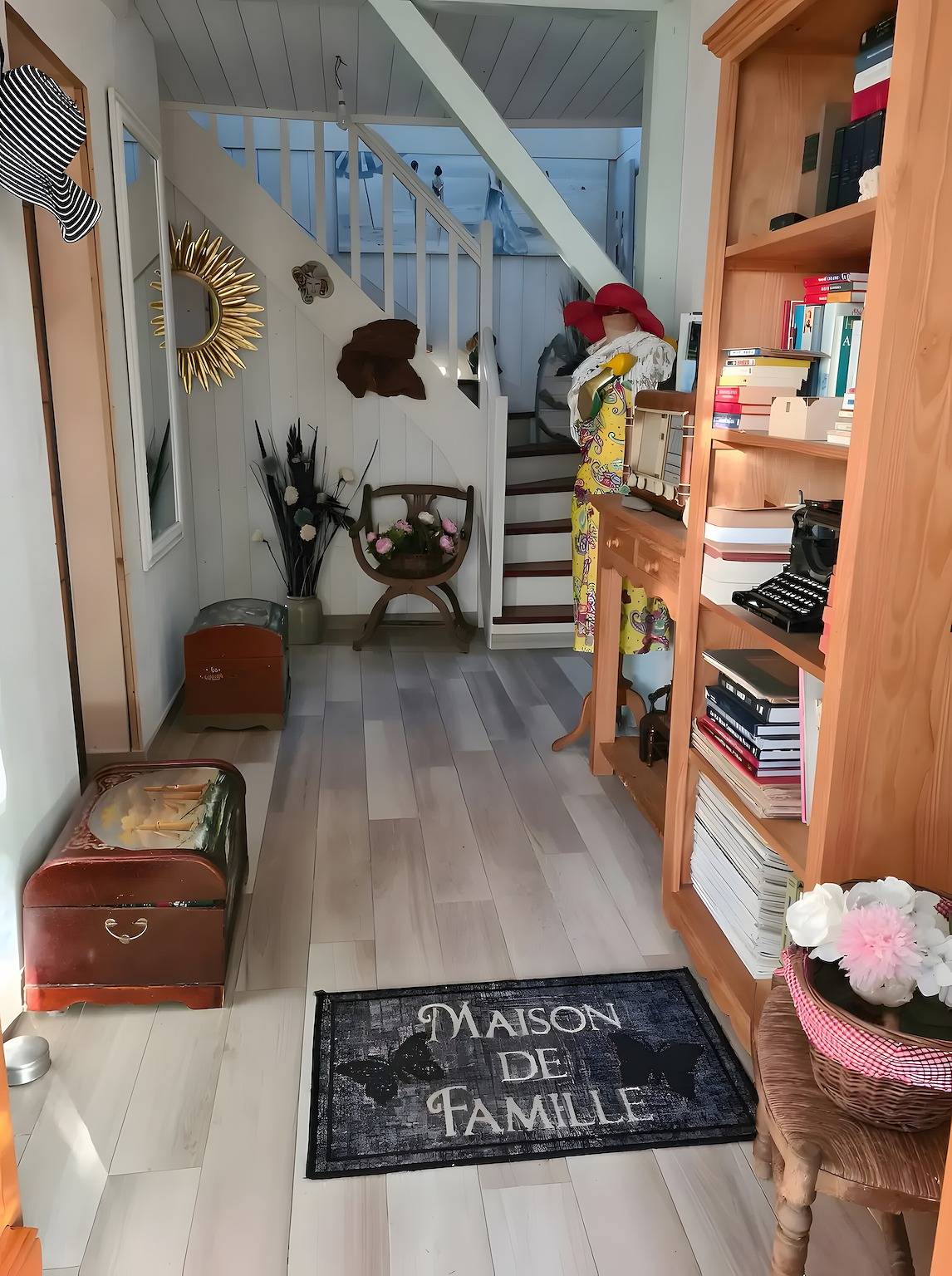 Chambre d’hôtes Rose Briéronne 3p - étage avec terrasse et jardin partagés, Wi-Fi in Saint-Lyphard, Région de Saint-Nazaire