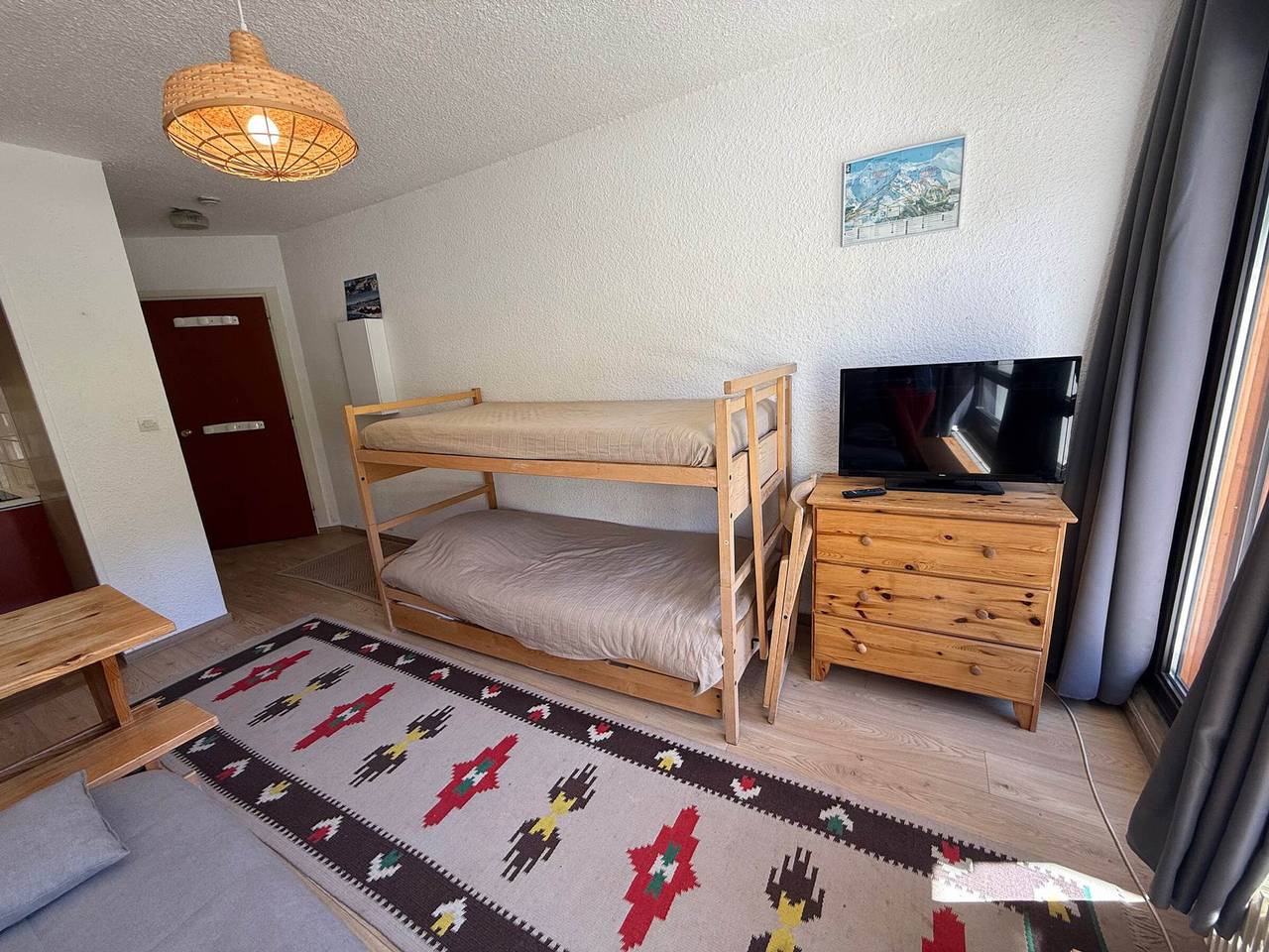 Appartement entier, Studio 3 couchages au pied des pistes avec balcon in Prapoutel, Les Adrets