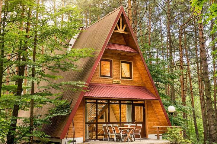 Domek letniskowy dla 6 osób, z Taras i Ogród oraz Sauna i Widok na jezioro w Krasnobród