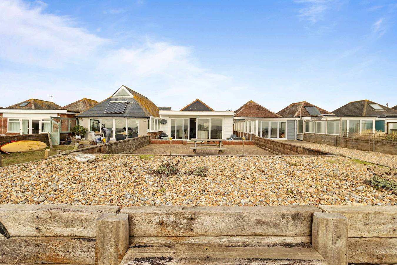 Beachfront Bungalow in Pevensey Bay with Sea Views in Pevensey, East Sussex