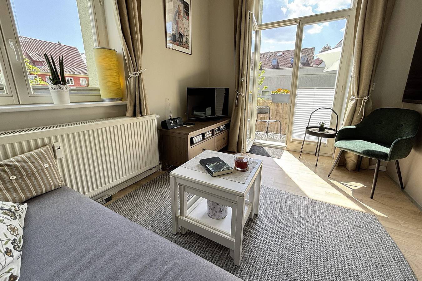 Apartamento entero, Apartamento Truding con balcón y wifi en el centro histórico de Stralsund in Ocenarium Stralsund, Stralsund