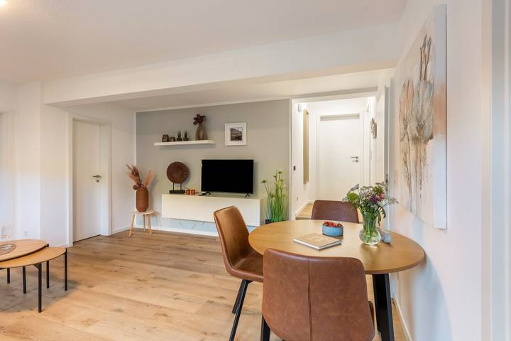 Appartement entier, Appartement "Bachlauf Eslohe" avec vue sur la montagne, terrasse privée et Wi-Fi in Eslohe, Arrondissement du Haut-Sauerland