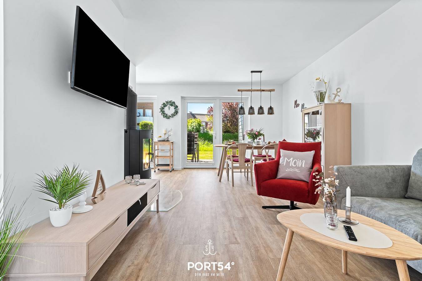 Ganze Wohnung, Kleine Perle -  Infrarotsauna, Kamin, Vollbad, Terrasse, Nordsee- und Strandnah in Büsum, Dithmarschen