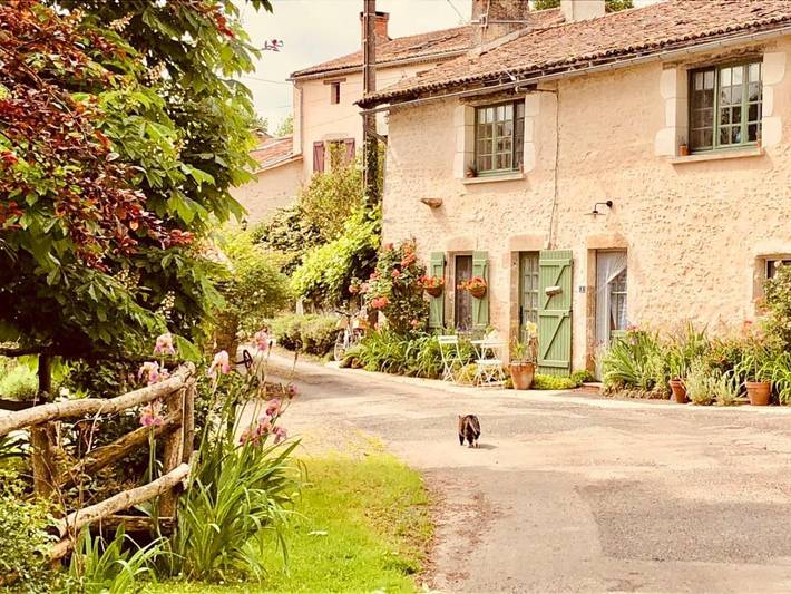 Location de vacances pour 4 personnes, avec piscine ainsi que vue et jardin à Gourgé - 4