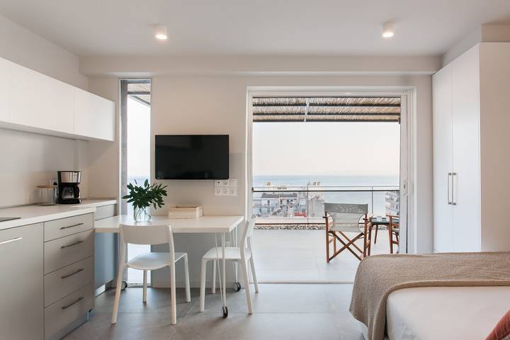 Studio for 2 personer, med balkon/terrasse i Athen