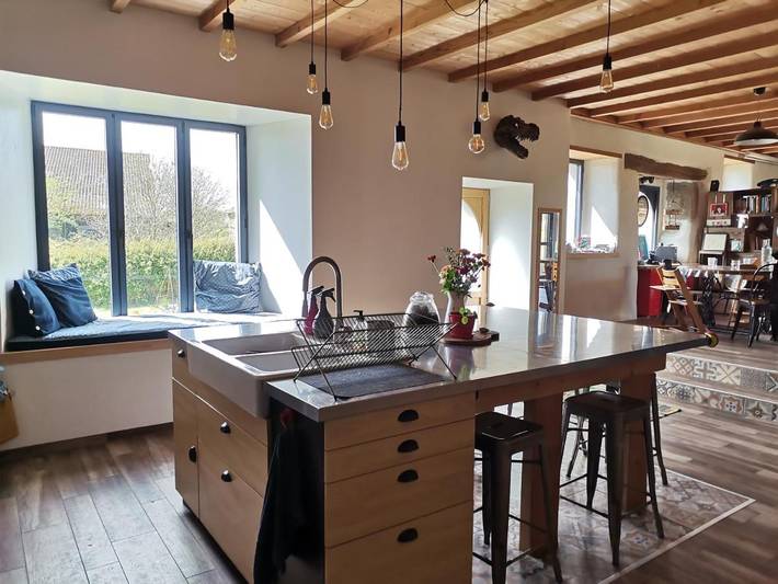 Location de vacances pour 8 personnes, avec jardin et vue, animaux acceptés à Carnoët