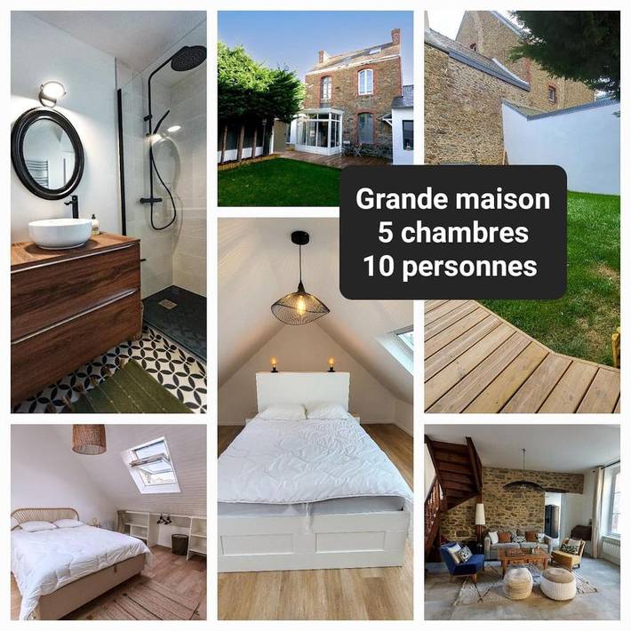 Villa pour 10 personnes, avec Balcon et Terrasse ainsi que Jardin et Vue à Dinard
