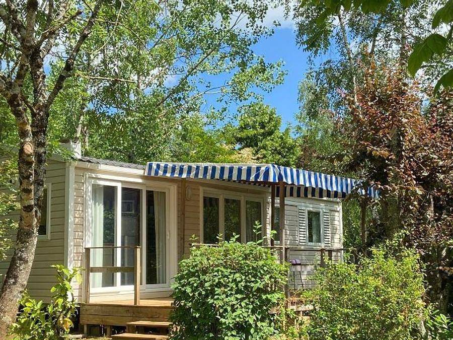 Camping L'Offrerie - Dordogne - Périgord noir - Mobilhome 6 personas - Mobil-home «Grand Confort Riviera», 35 m², 3 dormitorios - Llegada los sábados en julio y agosto in Rouffignac-Saint-Cernin-de-Reilhac, Périgord Noir